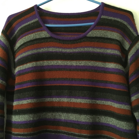 IRIS VON ARNIM Italy 100% Cashmere Mixed Knits Patterned Crew Sweater L - Picture 2 of 5